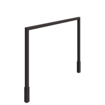 Stål pergola - Lige ud - 400 x 230 cm - RAL7016 mat (antracitgrå) - Med betonfod