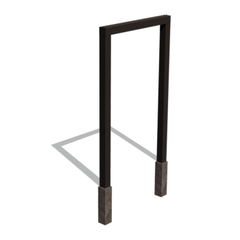 Stål pergola - Lige ud - 150 x 230 cm - RAL9010 mat (hvid) - Uden betonfod