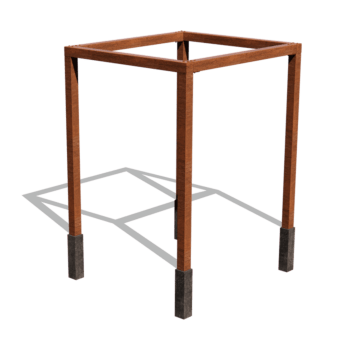 Pergola af cortenstål model firkantet 224 x 200 cm