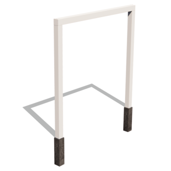 Stål pergola - Lige ud - 250 x 230 cm - RAL9010 mat (hvid) - Uden betonfod