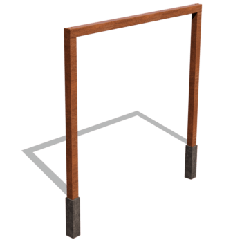 Pergola af cortenstål lige 300 cm