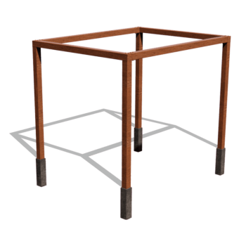 Pergola af cortenstål model firkantet 324 x 250 cm
