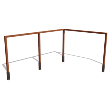 Pergola af cortenstål hjørnekombination 600 x 412 cm