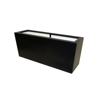 Plantekasse i glasfiber - Rektangel - 120 x 30 x 50 cm - RAL9010 mat (hvid) - Med bund