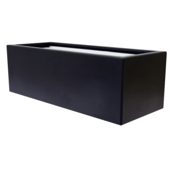 Plantekasse i glasfiber - Rektangel - 150 x 50 x 40 cm - RAL9010 mat (hvid) - Med bund