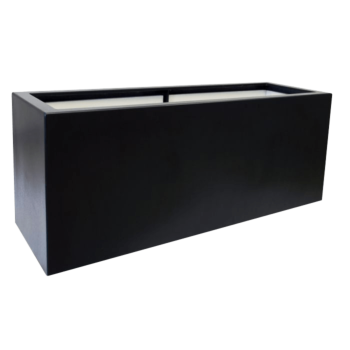 Plantekasse i glasfiber - Rektangel - 150 x 50 x 60 cm - RAL9010 mat (hvid) - Med bund