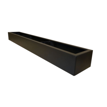 Plantekasse i glasfiber - Rektangel - 200 x 30 x 20 cm - RAL9010 mat (hvid) - Med bund