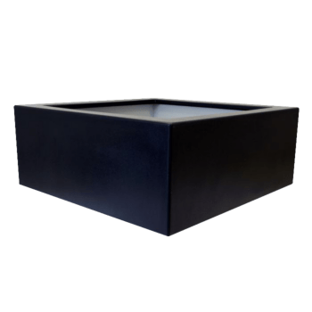 Plantekasse i glasfiber - Kvadratisk - 100 x 100 x 40 cm - Med bund