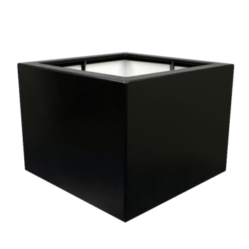 Plantekasse i glasfiber - Kvadratisk - 100 x 100 x 60 cm - Med bund