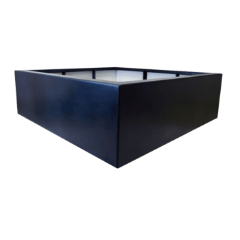 Plantekasse i glasfiber - Kvadratisk - 160 x 160 x 60 cm - Med bund