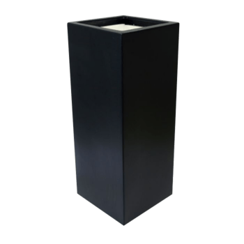 Plantekasse i glasfiber - Kvadratisk - 40 x 40 x 100 cm - Med bund