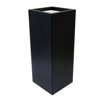 Plantekasse i glasfiber - Kvadratisk - 40 x 40 x 120 cm - Med bund