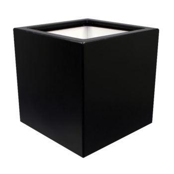 Plantekasse i glasfiber - Kvadratisk - 40 x 40 x 40 cm - Med bund