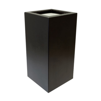 Plantekasse i glasfiber - Kvadratisk - 50 x 50 x 100 cm - Med bund