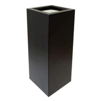 Plantekasse i glasfiber - Kvadratisk - 50 x 50 x 120 cm - Med bund