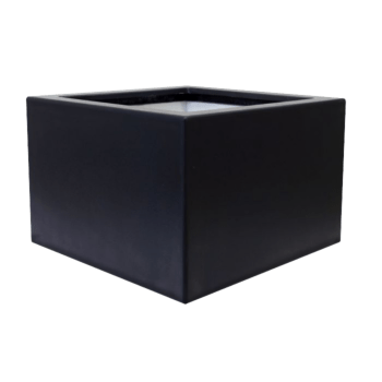 Plantekasse i glasfiber - Kvadratisk - 60 x 60 x 40 cm - Med bund