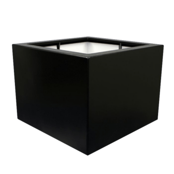 Plantekasse i glasfiber - Kvadratisk - 80 x 80 x 40 cm - Med bund