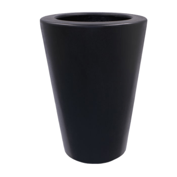 Plantekasse i glasfiber - Konisk - Ø 55 x 76 cm - RAL9010 mat (hvid) - Med bund