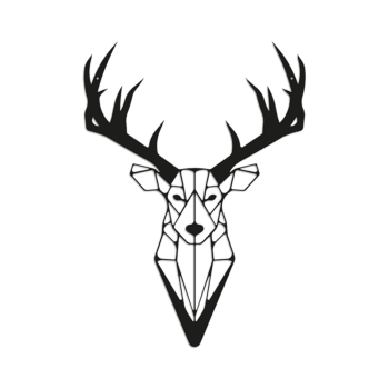 Vægdekoration af metal Rensdyr