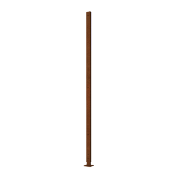 Stolpe lige flad fod corten-stål med 190 x 6 x 3 cm