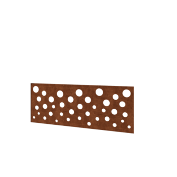 Hegn af cortenstål H panel B 120 x 47,5 cm