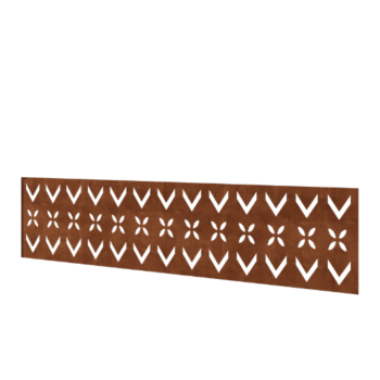 Hegn af cortenstål H panel V 180 x 47,5 cm