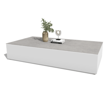 Sofabord af aluminium Vittoria 160 x 80 x 30 cm