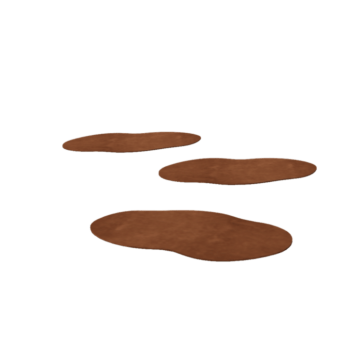 Cortenstål trædesten - Organisk - 50 x 25 cm