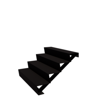 Sort have trappe New York 4 trappsteg (bredde 120 cm)