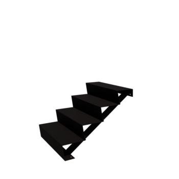Sort have trappe New York 4 trappsteg (bredde 80 cm)