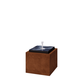 Vandfontæne af cortenstål 50 x 50 x 40 cm