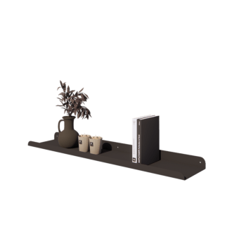 Stål væghylde - U-formet - 100 x 20 x 5 cm - RAL9005 mat (sort)