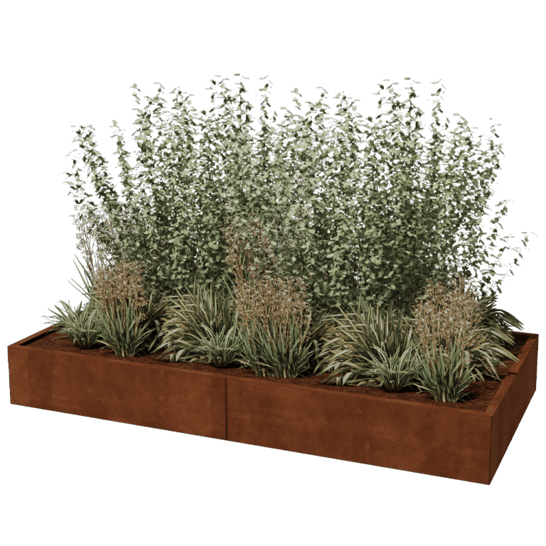 Plantekasse af cortenstål Texas xxl 240 x 120 cm