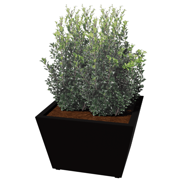 Svejst plantekasse pulverlakeret stål Kegle 80 x 80 x 50 cm