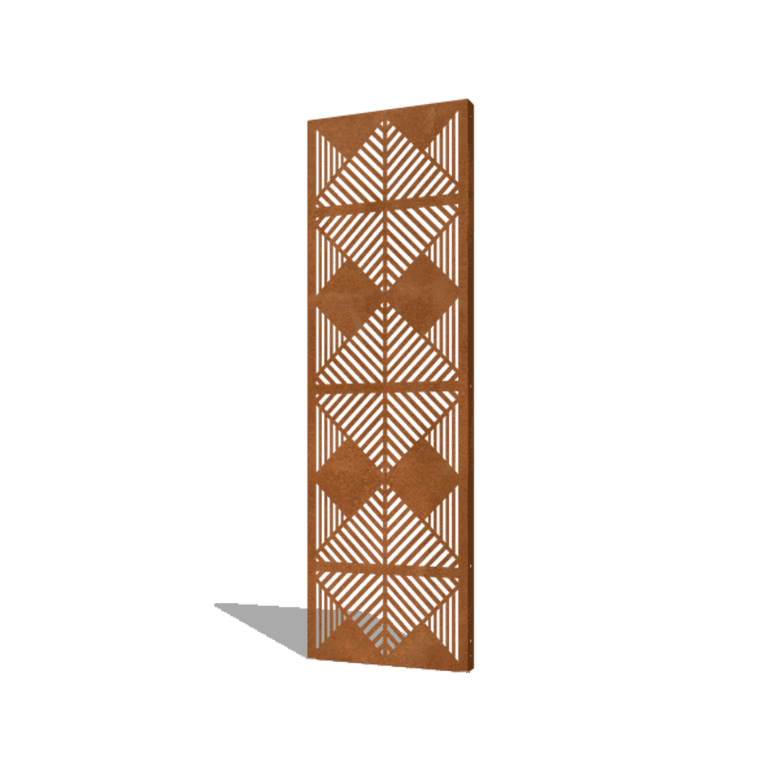 Linjer komposition corten-stål 1 60 x 6 x 190 cm 3 60 x 6 x 190 cm