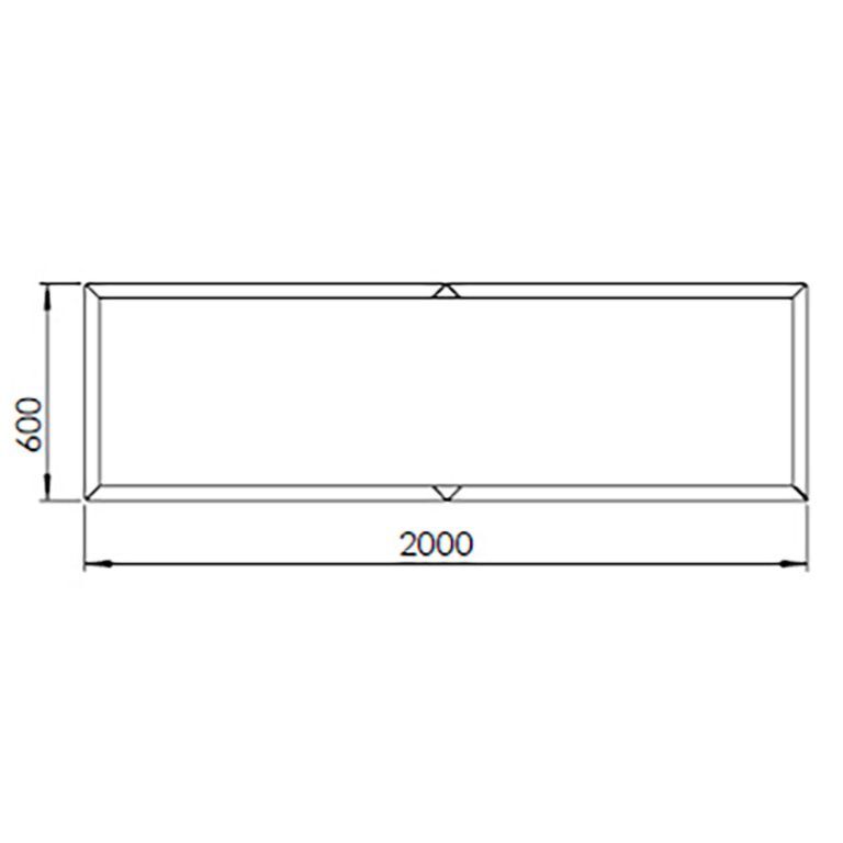 Plantekasse af cortenstål Texas xxl 200 x 60 cm