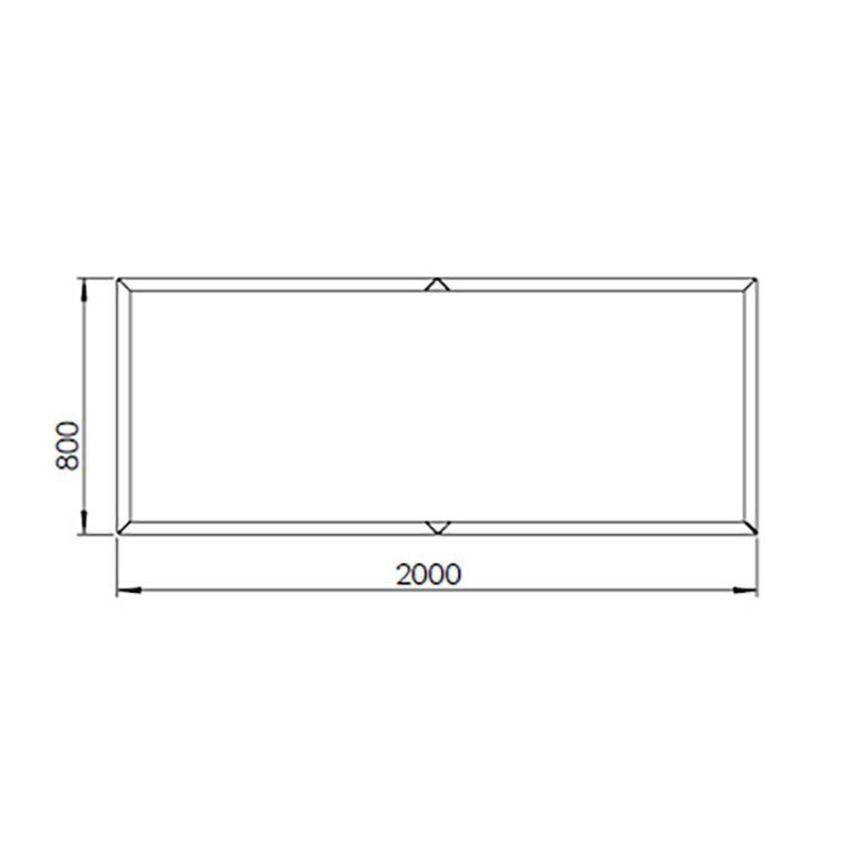 Plantekasse af pulverlakeret stål Texas xxl 200 x 80 cm
