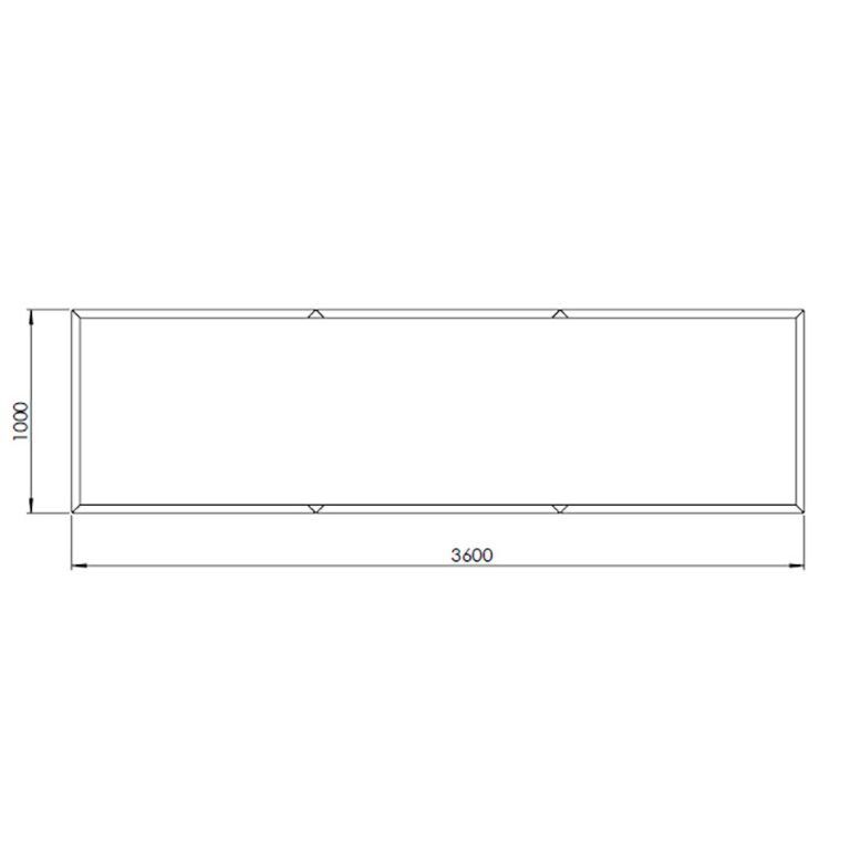 Plantekasse af cortenstål Texas xxl 360 x 100 cm