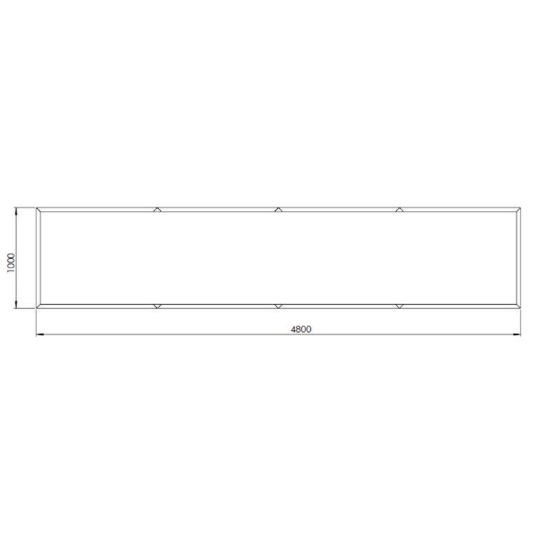 Plantekasse af cortenstål Texas xxl 480 x 100 cm