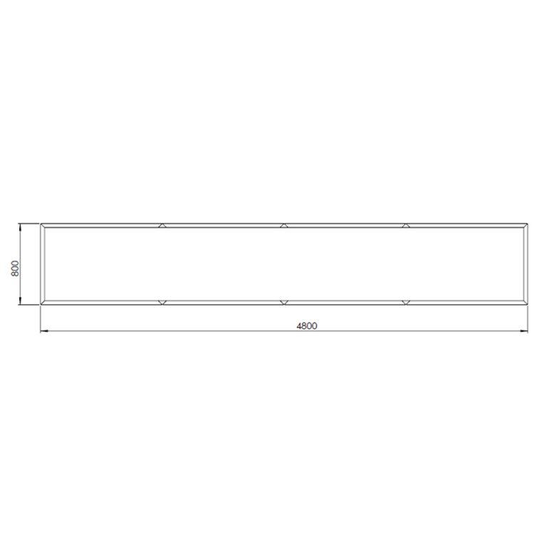 Plantekasse af cortenstål Texas xxl 480 x 80 cm