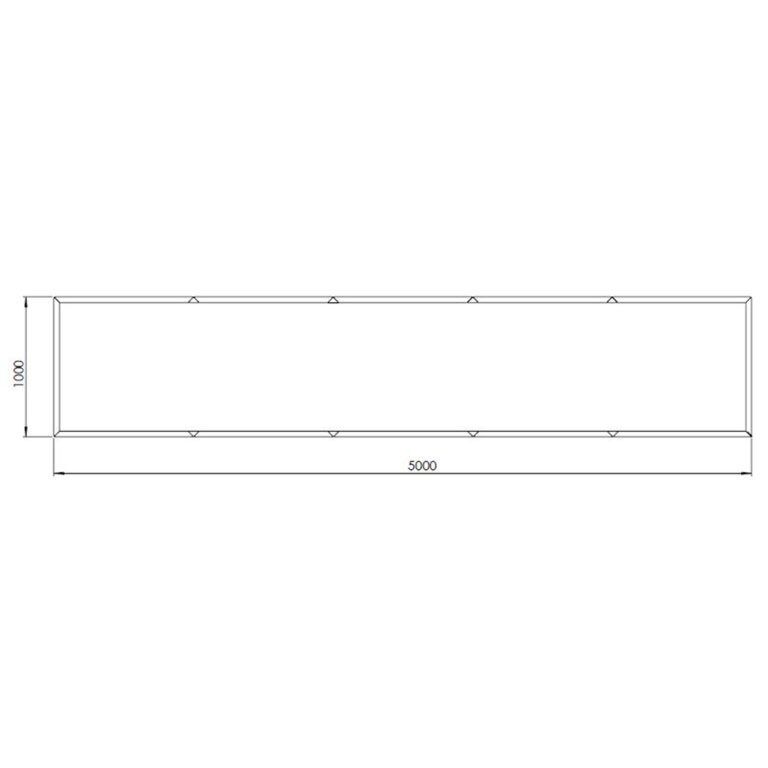 Plantekasse af cortenstål Texas xxl 500 x 100 cm