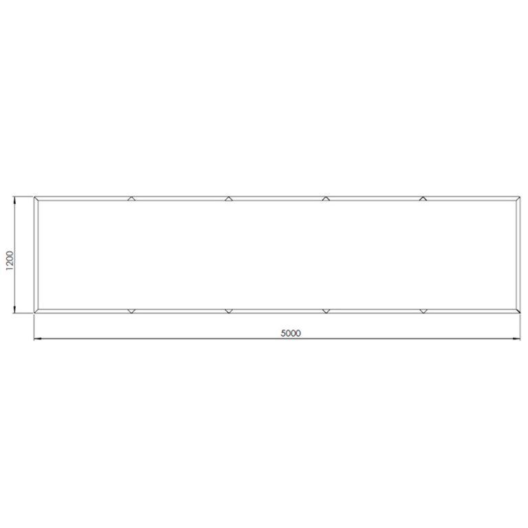 Plantekasse af pulverlakeret stål Texas xxl 500 x 120 cm