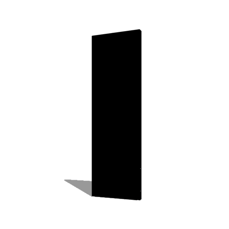 Panel pulverlakeret base 60 x 6 x 190 cm