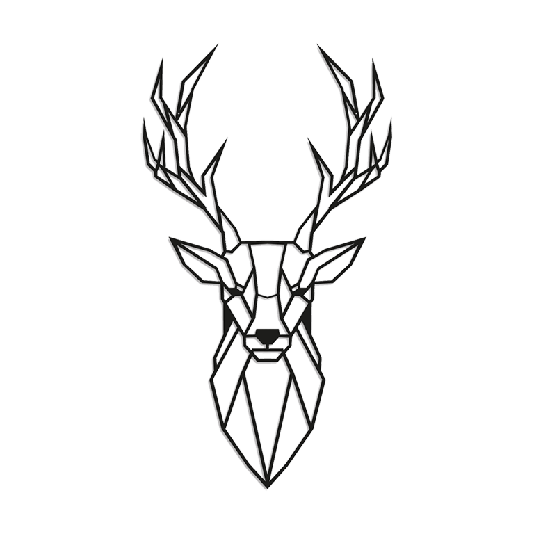 Vægdekoration af metal Hjort 1.0