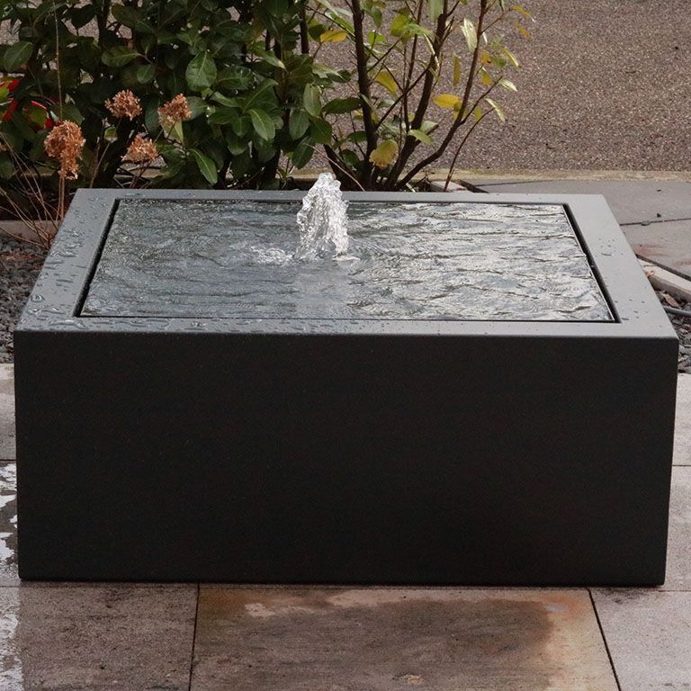 Vandfontæne Aluminium 100 x 100 x 40 cm