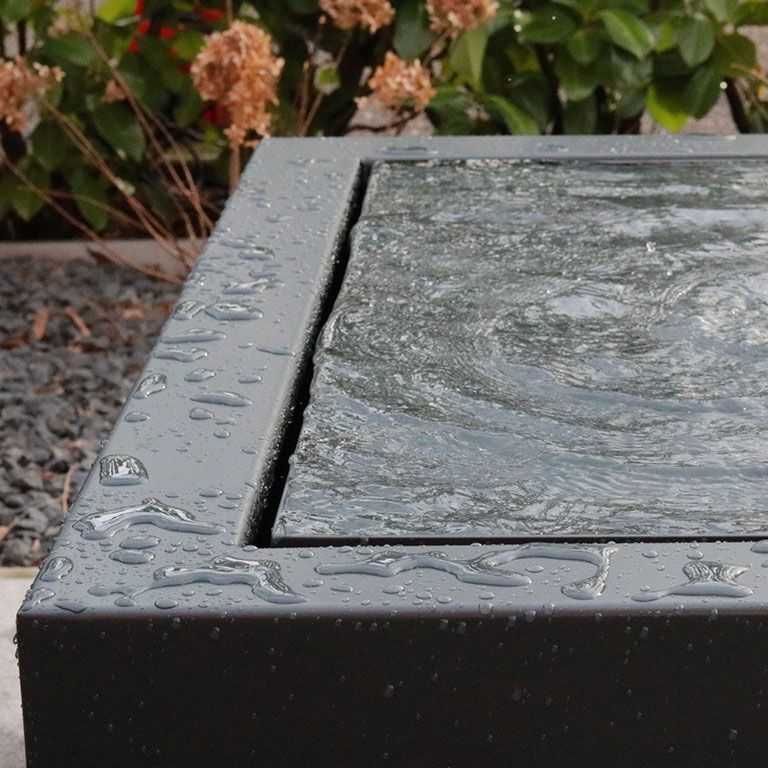 Vandfontæne Aluminium 100 x 100 x 40 cm