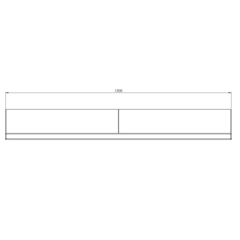 Støttemur af pulverlakeret stål lige 150 cm (højde 30 cm)