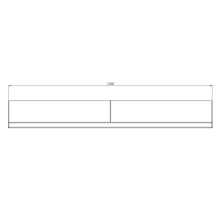 Støttemur af cortenstål lige 150 cm (højde 30 cm)