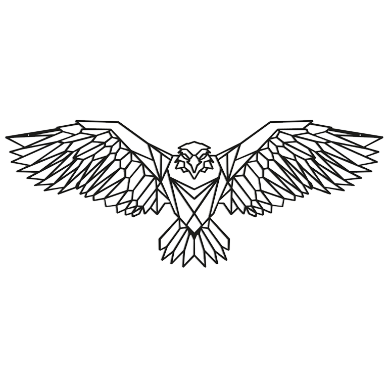 Vægdekoration af metal Ørn