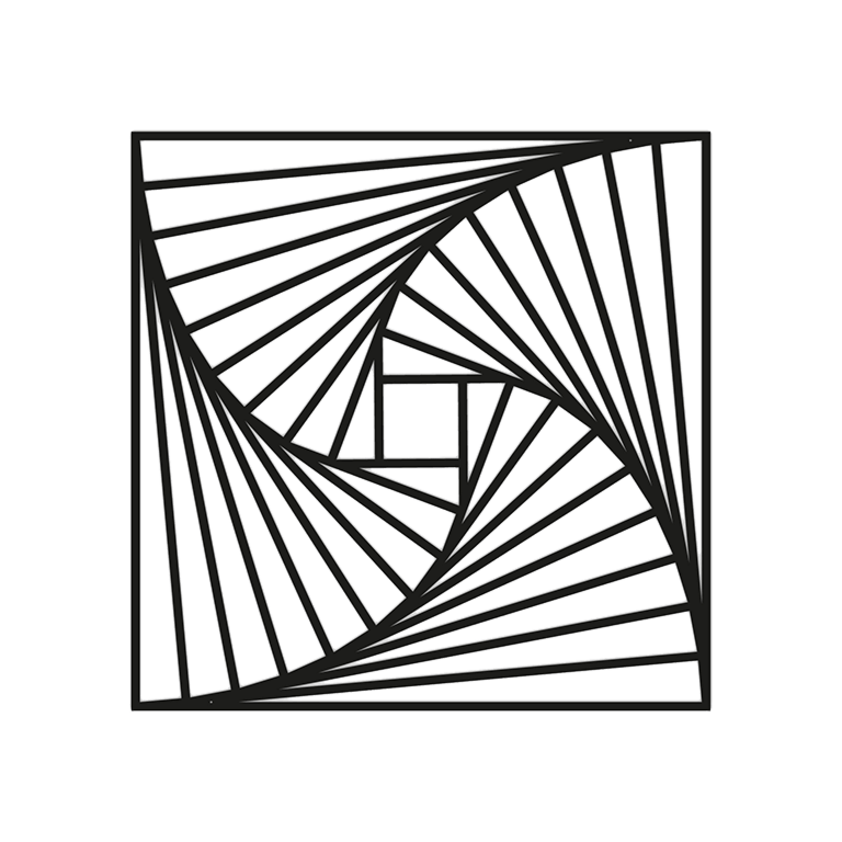 Vægdekoration af metal Geometriske former 3.0
